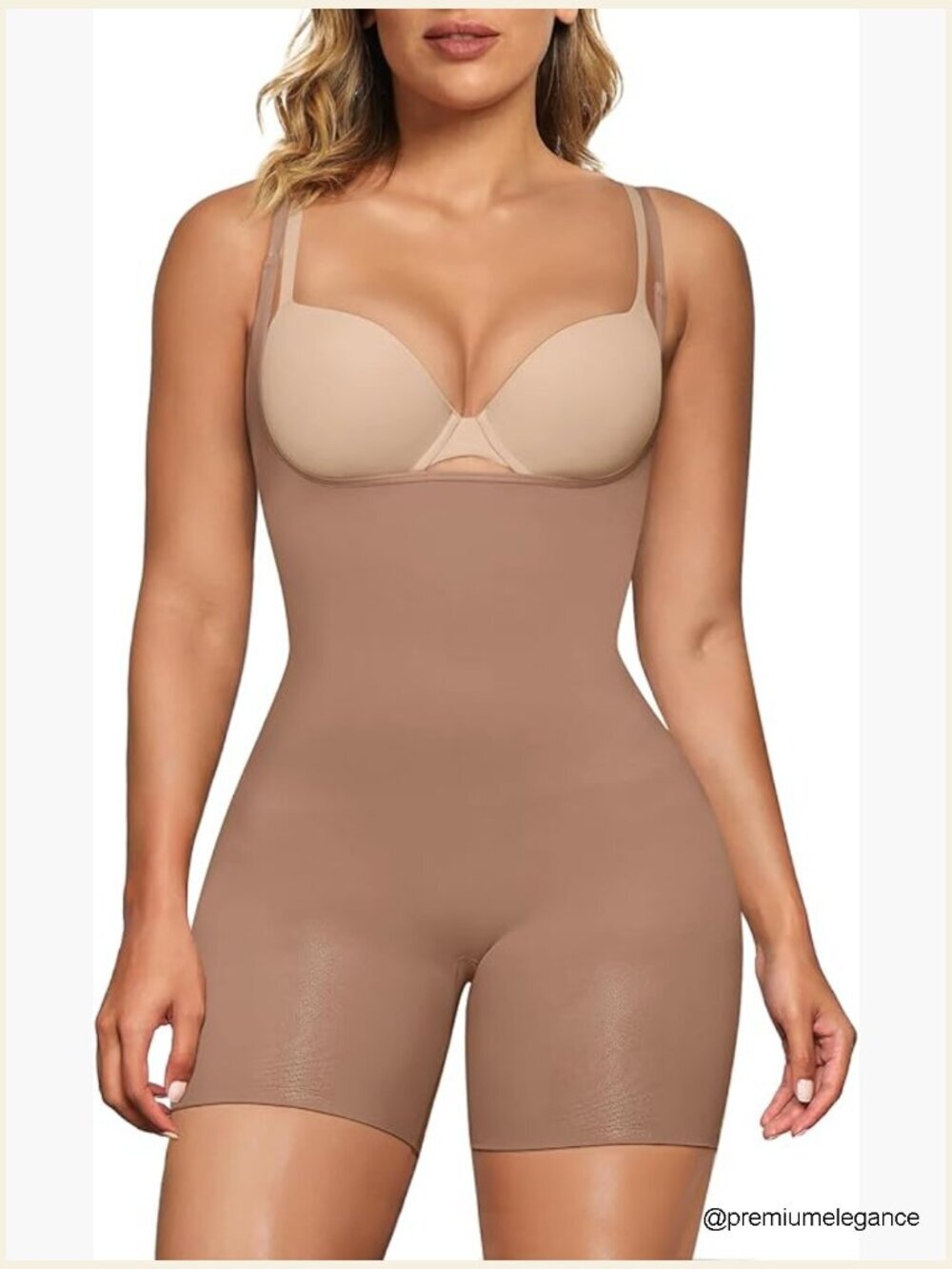 Open Bust Shapewear Bodysuit Tummy Control High Waisted Seamless